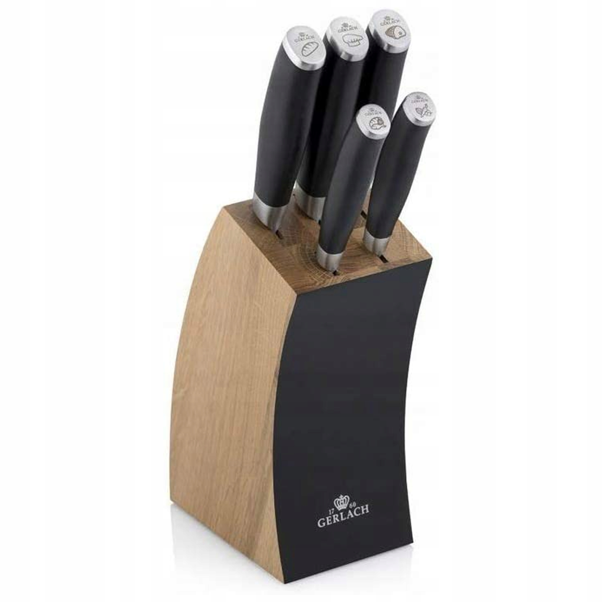 Sada nožov v bloku Gerlach Deco Black 5 ks.